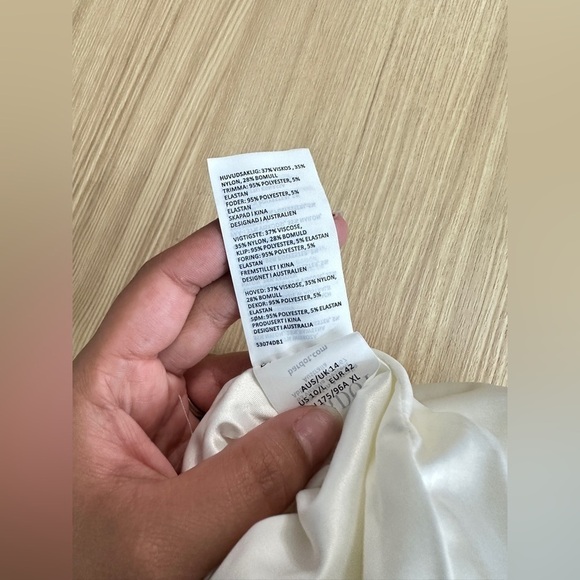 NEW Bardot Ivory Sienna Spaghetti Strap Lace Dress Women’s Sz 10/L - Picture 10 of 11